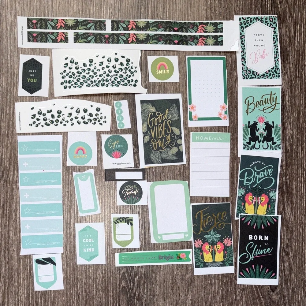 ❤️$2 Wild Blue - Green Hue Happy Planner Not So Mystery Set
